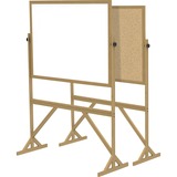 Ghent Reversible Cork Bulletin Boardwhiteboard with Wood Frame