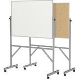 Ghent Reversible Cork Bulletin Board Non-Magnetic Whiteboard with Aluminum Frame