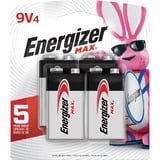Energizer Max Alkaline 9 Volt Batteries 4 Pack