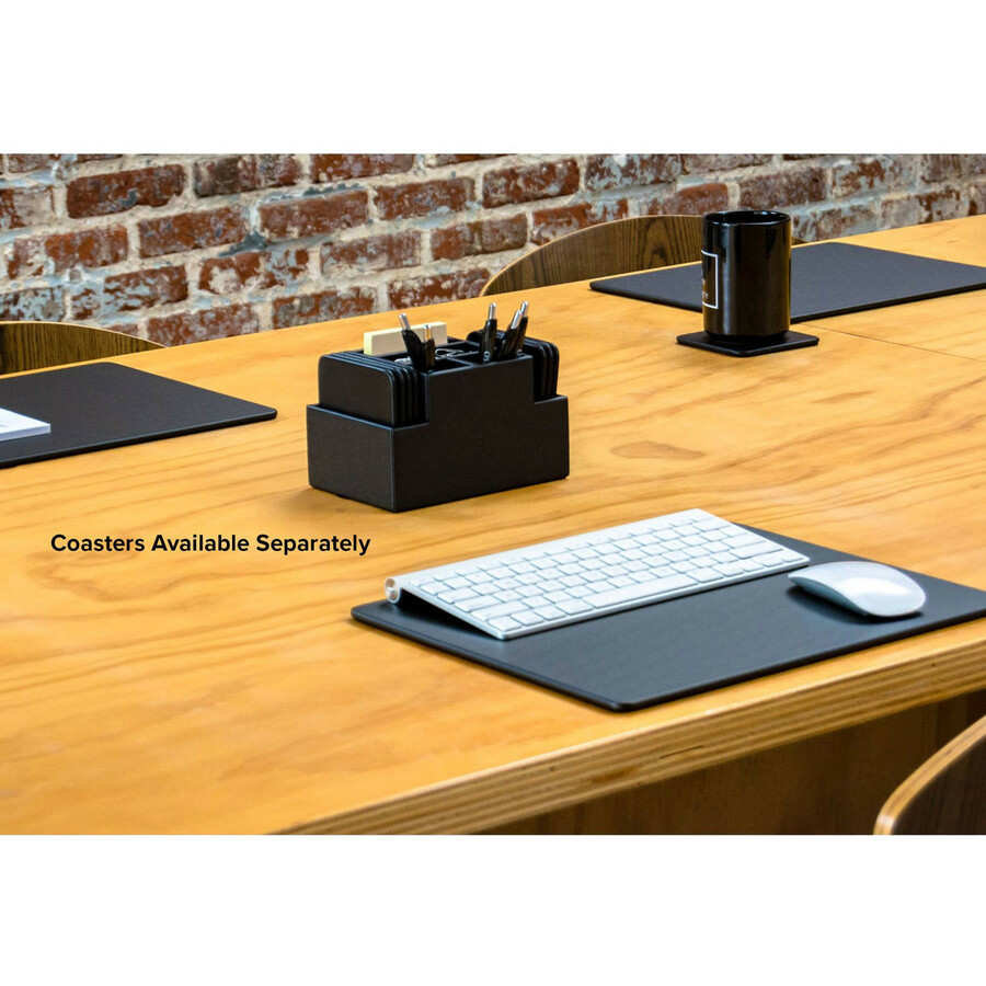 Dacasso Black Leather Desk Supply Organizer