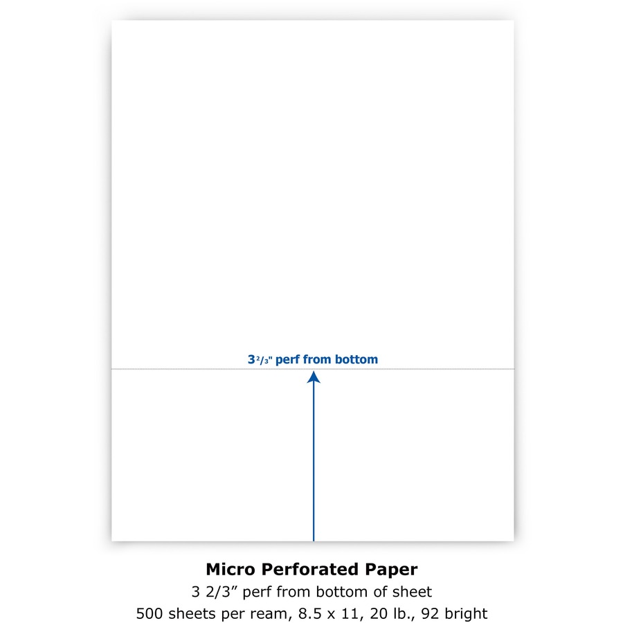 Printworks Professional Pre-Perforated Paper for Invoices Statements Gift Certificates & More
