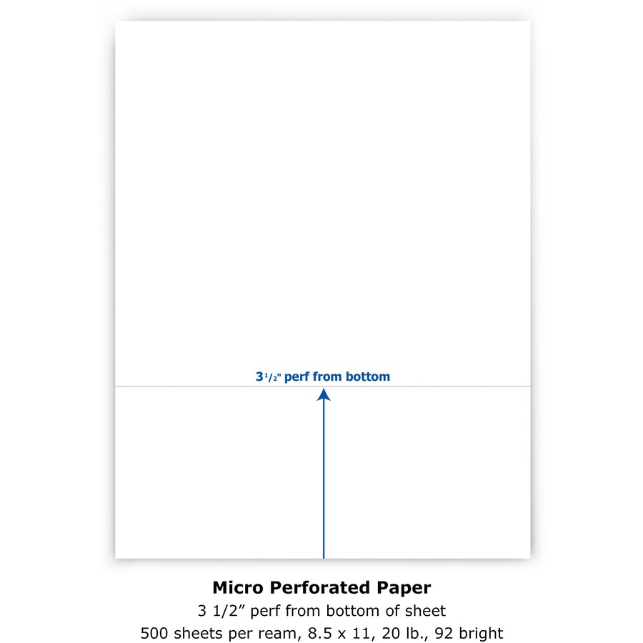 Printworks Professional Pre-Perforated Paper for Invoices Statements Gift Certificates & More
