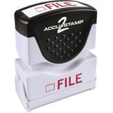 Consolidated Stamp Pre-Inked 2-Color File Message Stamp