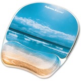 Fellowes Photo Gel Mouse Pad Wrist Rest with Microban&Reg