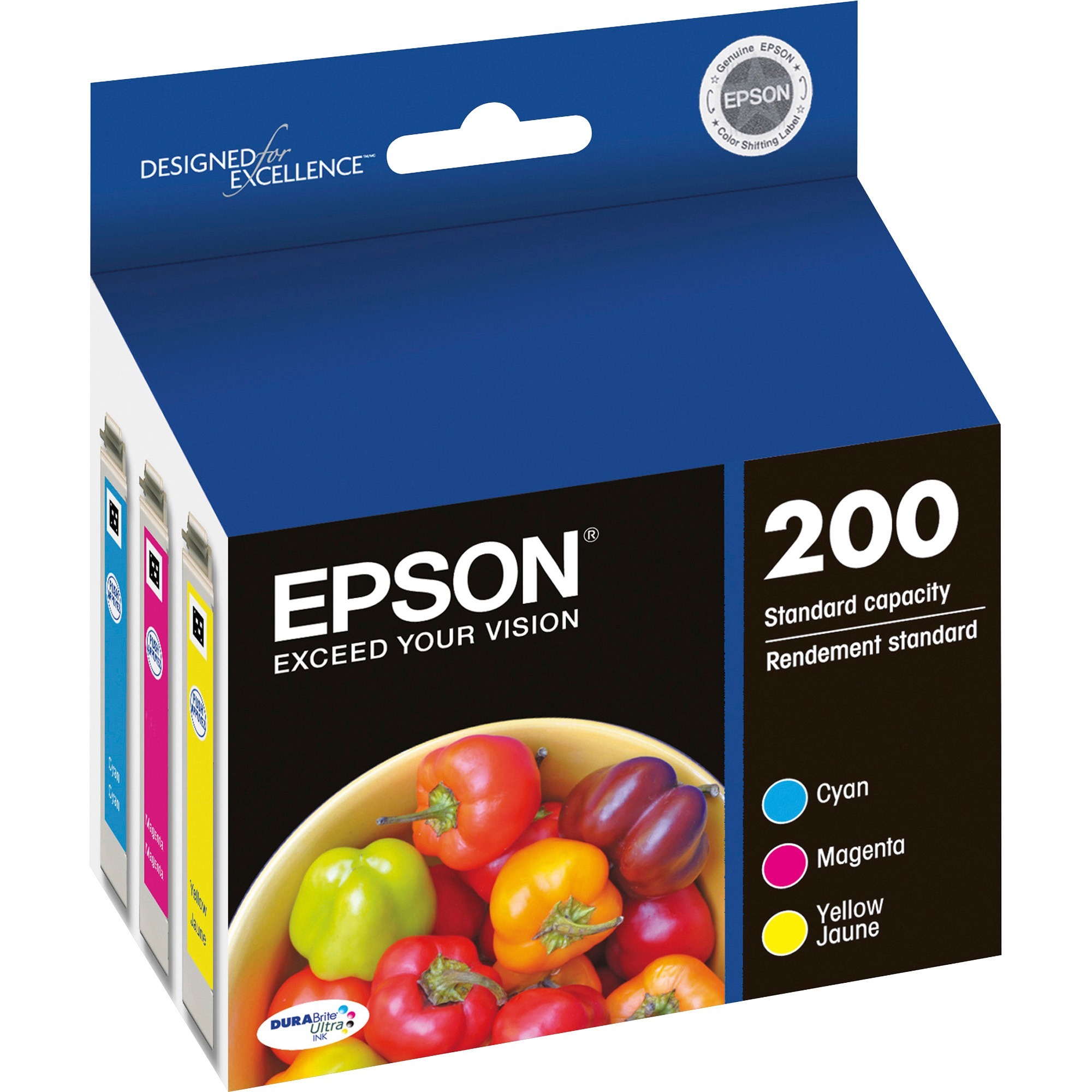 Epson DURABrite Ultra 200 Original Inkjet Ink Cartridge - Cyan, Magenta, Yellow - 3 Pack