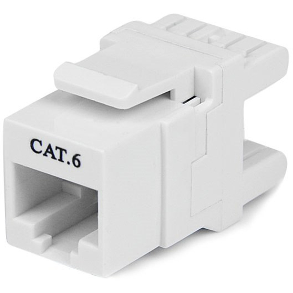 Startechcom 180&Deg Cat 6 Keystone Jack - Rj45 Ethernet Cat6 Wall Jack White - 110 Type