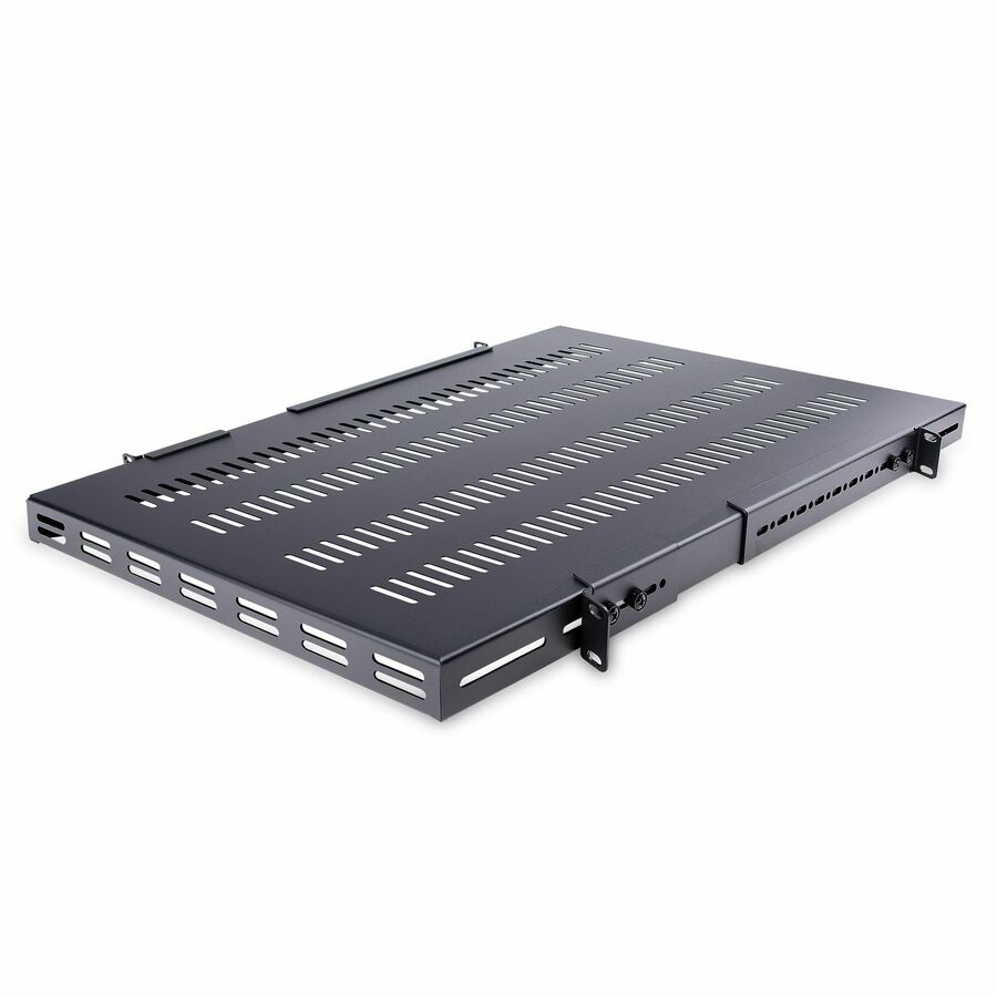 Startechcom 1u 4-Post 195 to 38in Adjustable Mounting Depth Vented Rack Mount Shelf - Heavy Duty Fixed Rack Shelf - 330lbs 150kg - 275in Deep