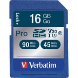 Verbatim 16gb Pro 600x Sdhc Memory Card Uhs-1 U3 Class 10