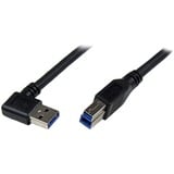 Startechcom 1m Black Superspeed Usb 30 (5gbps) Cable - Right Angle a to B - Mm
