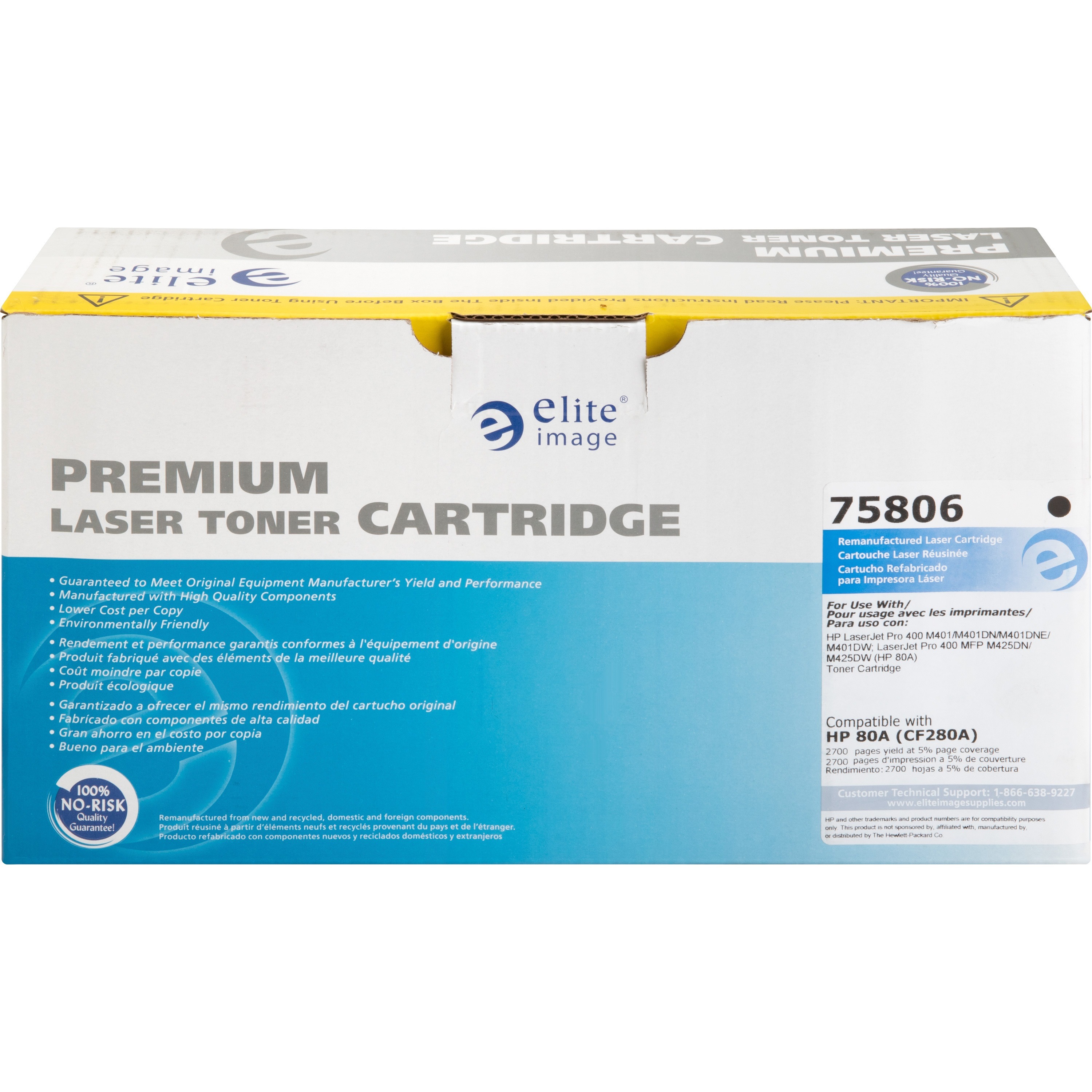 Elite Image Remanufactured Toner Cartridge - Alternative for Hp 80a (Cf280a)