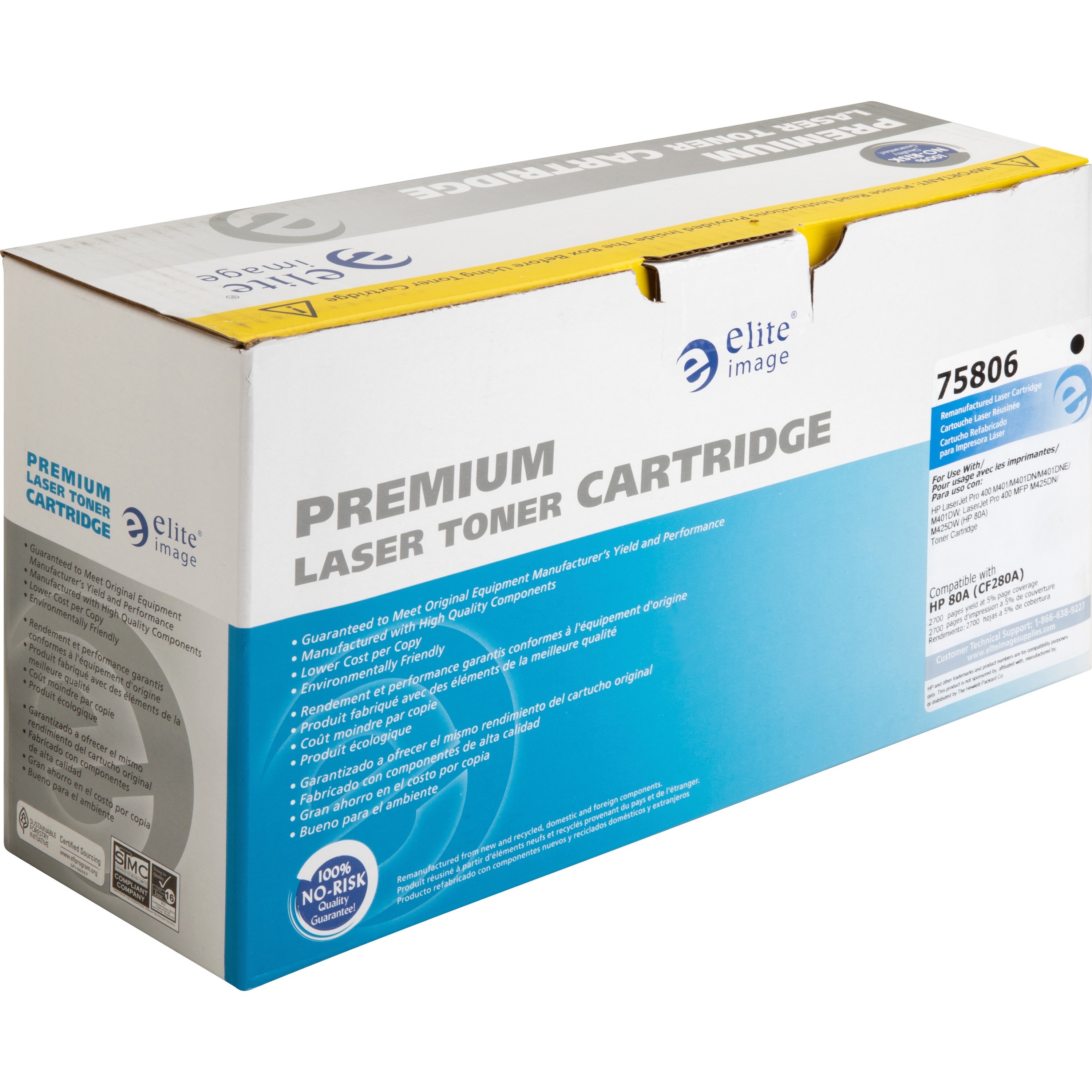 Elite Image Remanufactured Toner Cartridge - Alternative for Hp 80a (Cf280a)