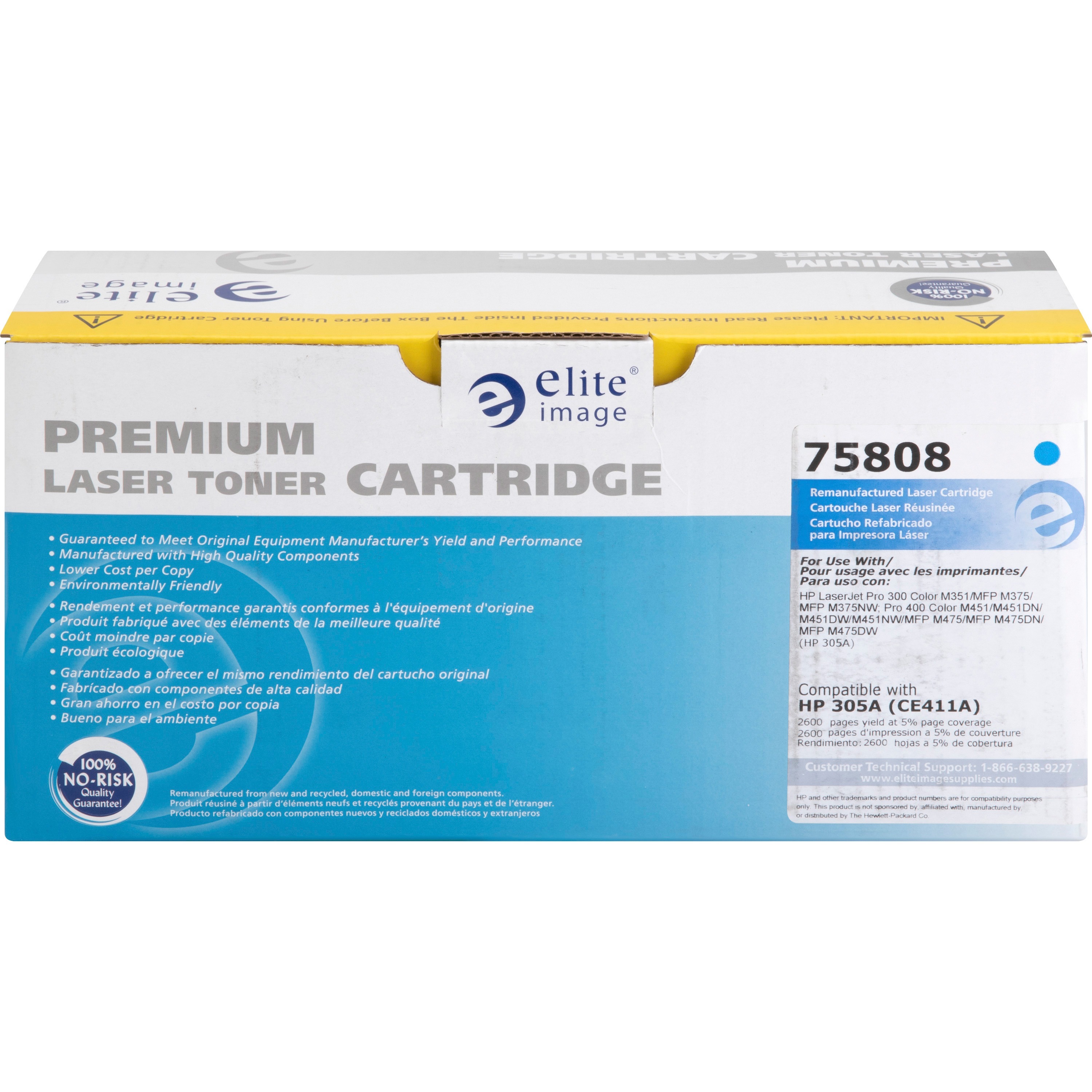 Elite Image Remanufactured Toner Cartridge - Alternative for Hp 305a (Ce411a)