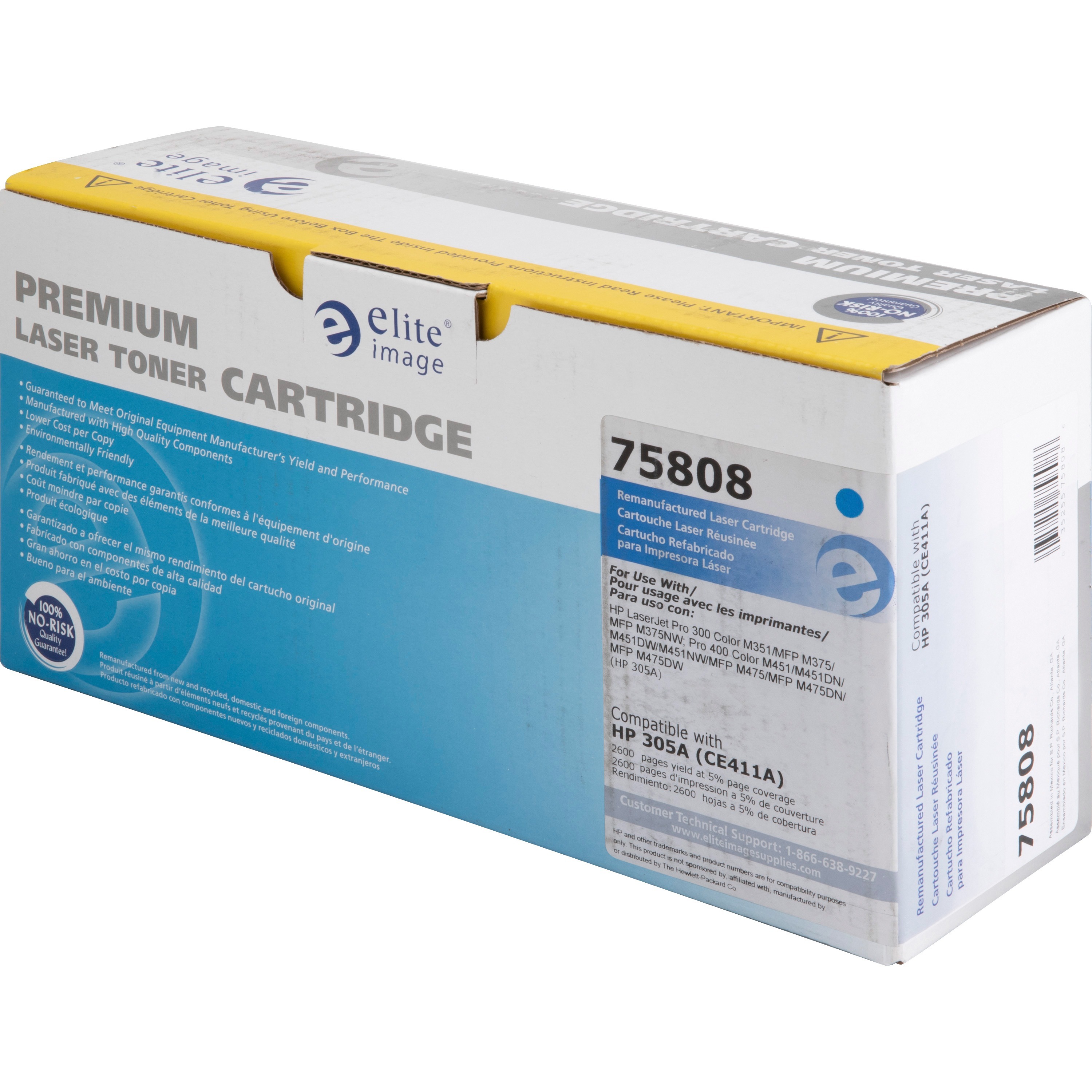 Elite Image Remanufactured Toner Cartridge - Alternative for Hp 305a (Ce411a)