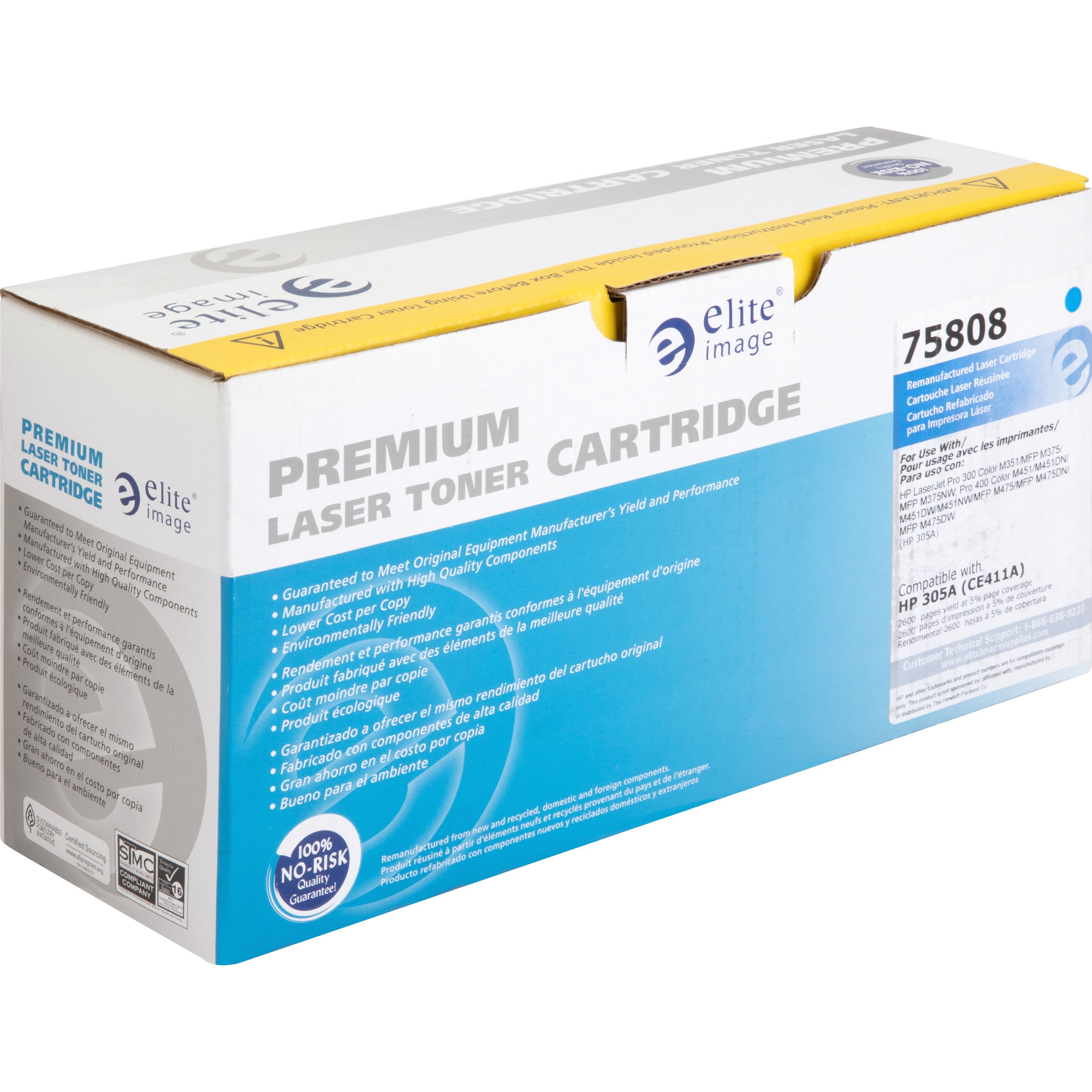 Elite Image Remanufactured Toner Cartridge - Alternative for Hp 305a (Ce411a)