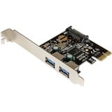 Startechcom 2 Port Pci Express Pcie Superspeed Usb 30 Controller Card W Sata Power - 5gbps