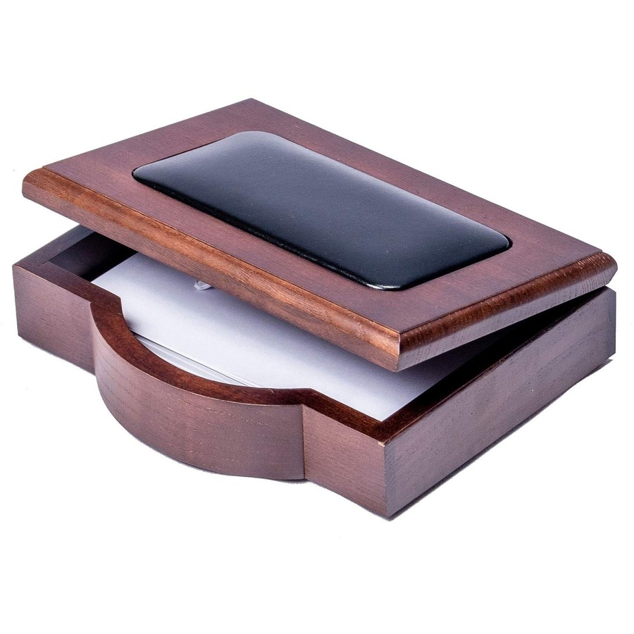 Dacasso Walnut & Leather Memo Holder