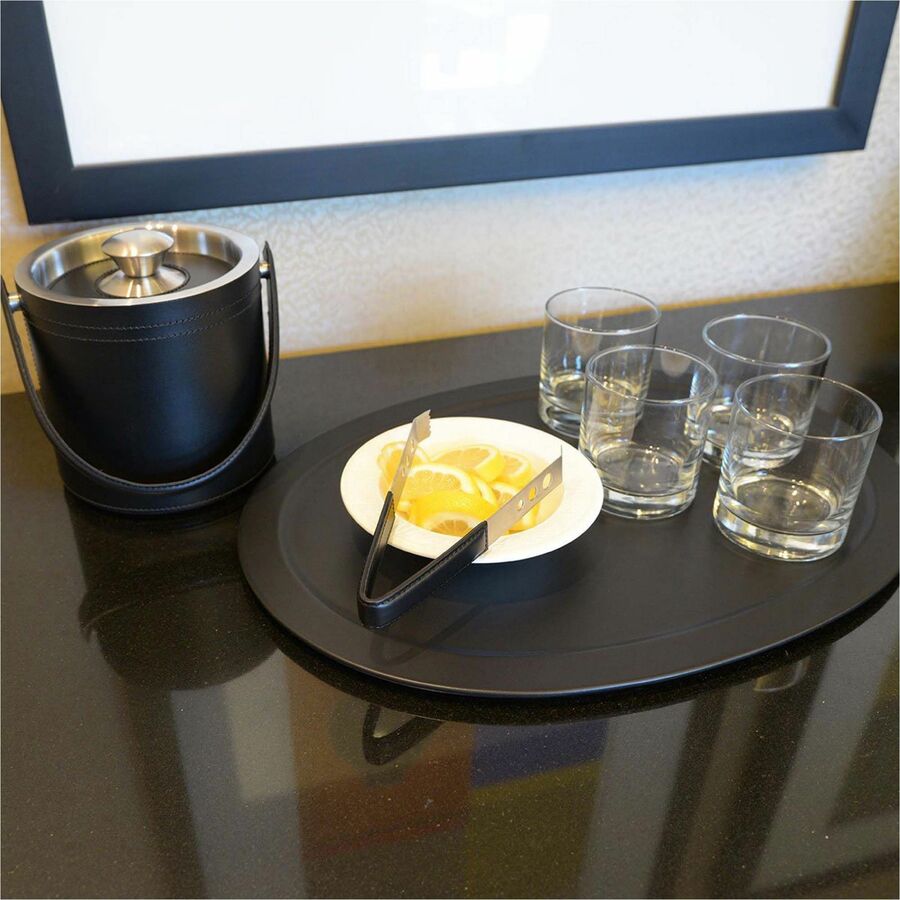 Dacasso Leather 3-Piece Ice Bucket Set