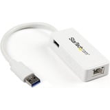 Startechcom Usb 30 to Gigabit Ethernet Adapter Nic W Usb Port - White
