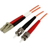 Startechcom 1m Fiber Optic Cable - Multimode Duplex 50125 - Ofnp Plenum - Lcst - Om2 - Lc to St Fiber Patch Cable