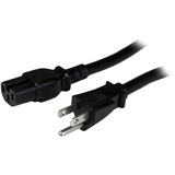 Startechcom 8ft (24m) Heavy Duty Power Cord Nema5-15p to C15 15a 125v 14awg Replacement Ac Computer Pc Power Supply Cable