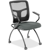 Lorell Mesh Back Fabric Seat Nesting Chairs