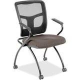 Lorell Mesh Back Fabric Seat Nesting Chairs