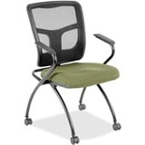 Lorell Mesh Back Fabric Seat Nesting Chairs