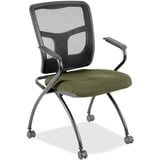 Lorell Mesh Back Fabric Seat Nesting Chairs