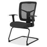 Lorell Ergomesh Series Mesh Side Arm Guest Chair