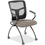 Lorell Mesh Back Fabric Seat Nesting Chairs