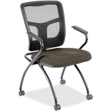 Lorell Mesh Back Fabric Seat Nesting Chairs