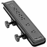 Tripp Lite Protect It 6-Outlet Clamp-Mount Surge Protector 6 Ft (183 M) Cord 2100 Joules 2 X Usb Charging Ports (21a Total)