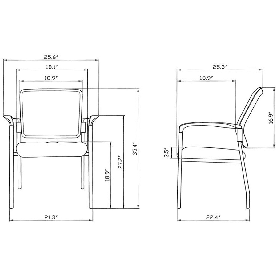 Lorell Breathable Mesh Guest Chairs