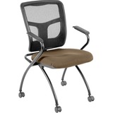 Lorell Mesh Back Fabric Seat Nesting Chairs