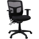 Lorell Managerial Swivel Mesh Mid-Back Chair