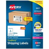 Avery&Reg Printable Blank Shipping Labels 25 X 4 White 800 Labels Laser Printer Permanent Adhesive (5817)