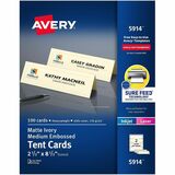 Avery&Reg Sure Feed Embossed Tent Cards