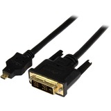 Startechcom 6ft (2m) Micro Hdmi to Dvi Cable Micro Hdmi to Dvi Adapter Cable Micro Hdmi Type-D to Dvi-D Monitordisplay Converter Cord