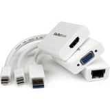 Startechcom Macbook Air Accessories Kit - Mdp to Vga Hdmi and Usb 30 Gigabit Ethernet Adapter