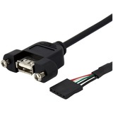 Startechcom 3 Ft Panel Mount Usb Cable - Usb a to Motherboard Header Cable Ff