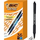 Bic Soft Feel Retractable Ball Point Pen Medium Assorted 36 Pack