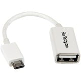 Startechcom 5in White Micro Usb to Usb Otg Host Adapter Mf