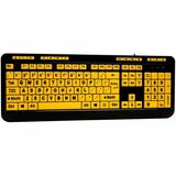 Adesso Luminous 4x Large Print Multimedia Desktop Keyboard