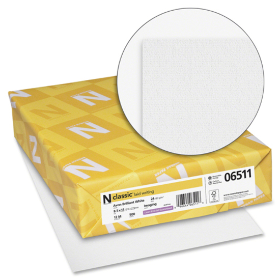 Classic Laid&Reg Cotton Premium Paper - White