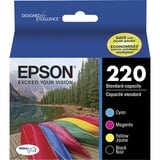 Epson Durabrite Ultra 220 Original Standard Yield Inkjet Ink Cartridge - Combo Pack - Black Cyan Magenta Yellow - 1 Each