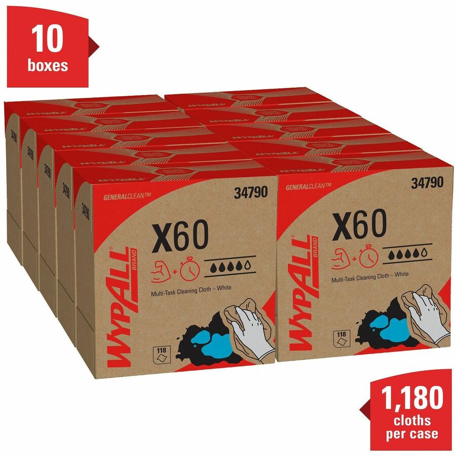 Wypall General Clean X60 Multi-Task Cleaning Cloths - Pop-Up Box