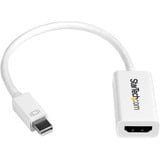 Startechcom Mini Displayport to Hdmi Adapter Active Mini Dp to Hdmi Video Converter for Monitordisplay 4k 30hz Mdp to Hdmi Adapter White