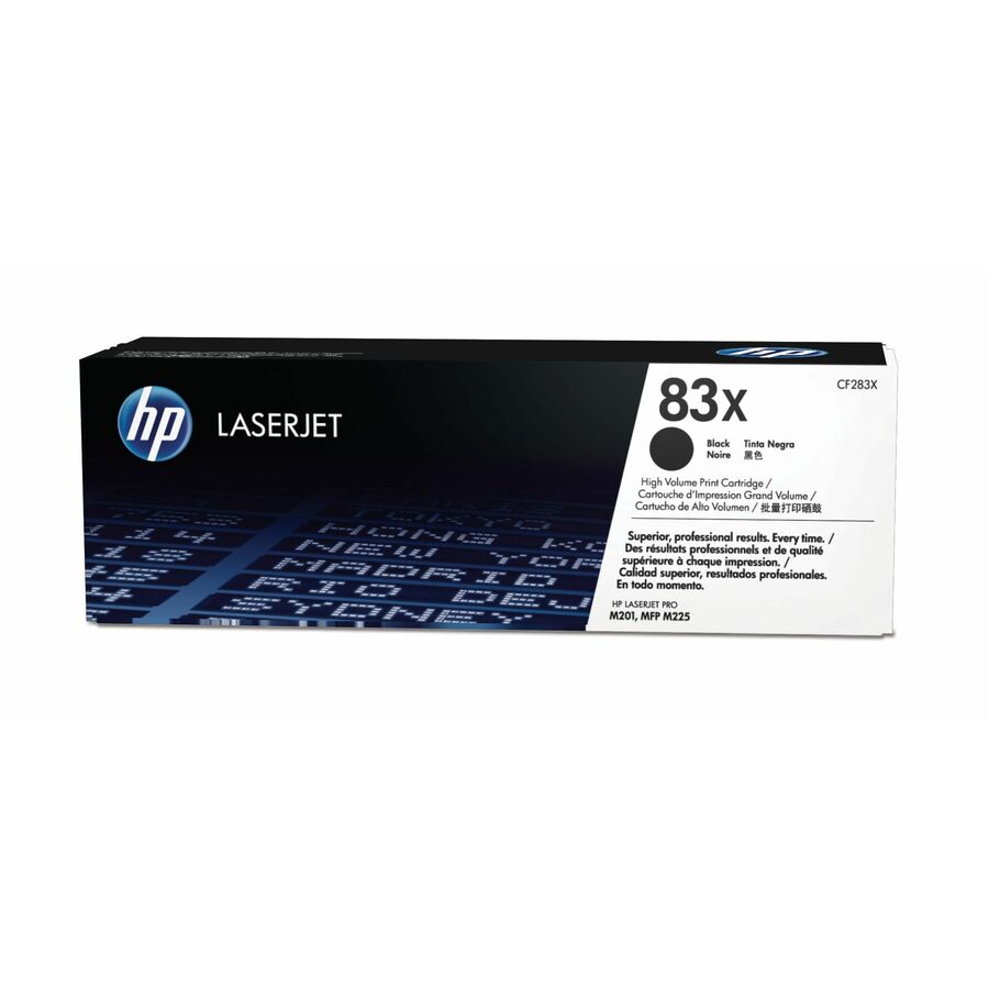 Hp 83x (Cf283x) Original High Yield Laser Toner Cartridge - Single Pack - Black - 1 Each