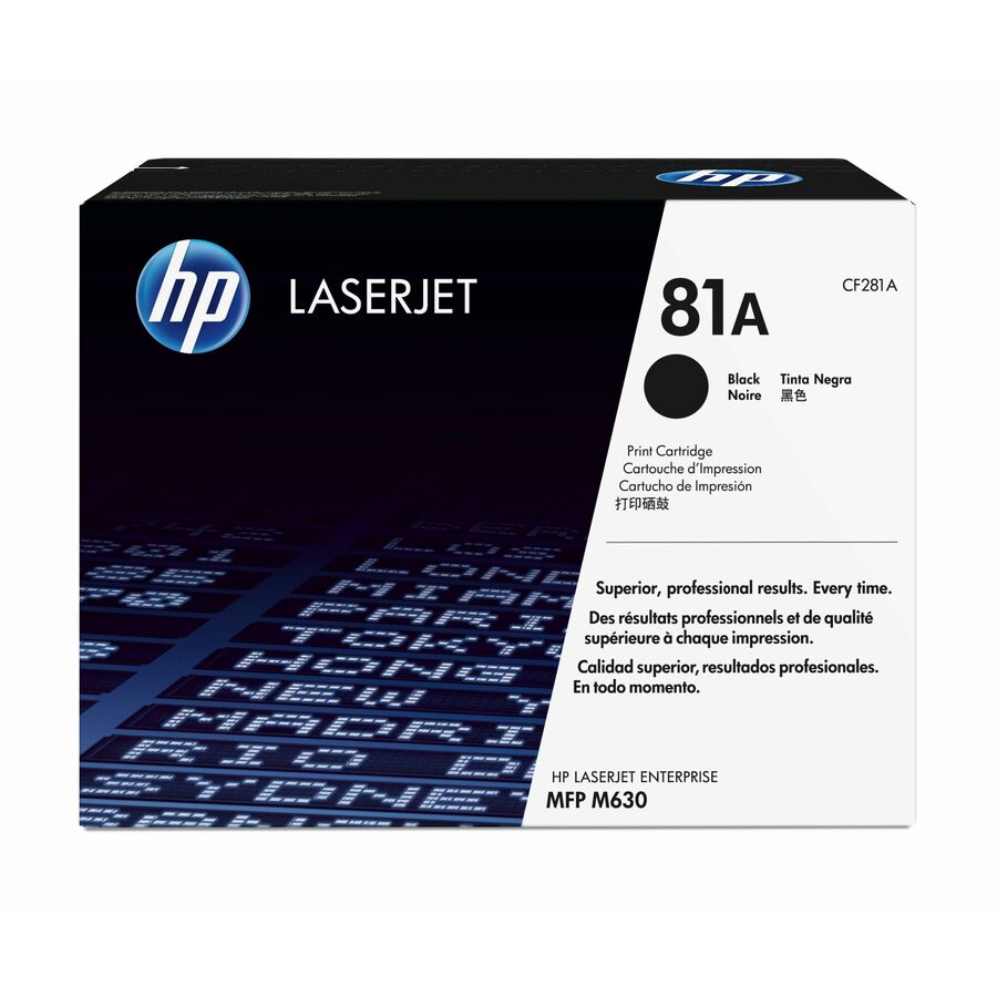 Hp 81a (Cf281a) Original Laser Toner Cartridge - Single Pack - Black - 1 Each