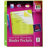 Avery&Reg Corner Lock Binder Pockets
